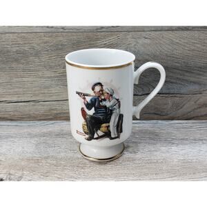 Vintage Sept 1981 Collectible Norman Rockwell Ship Ahoy Danbury Mint Mug